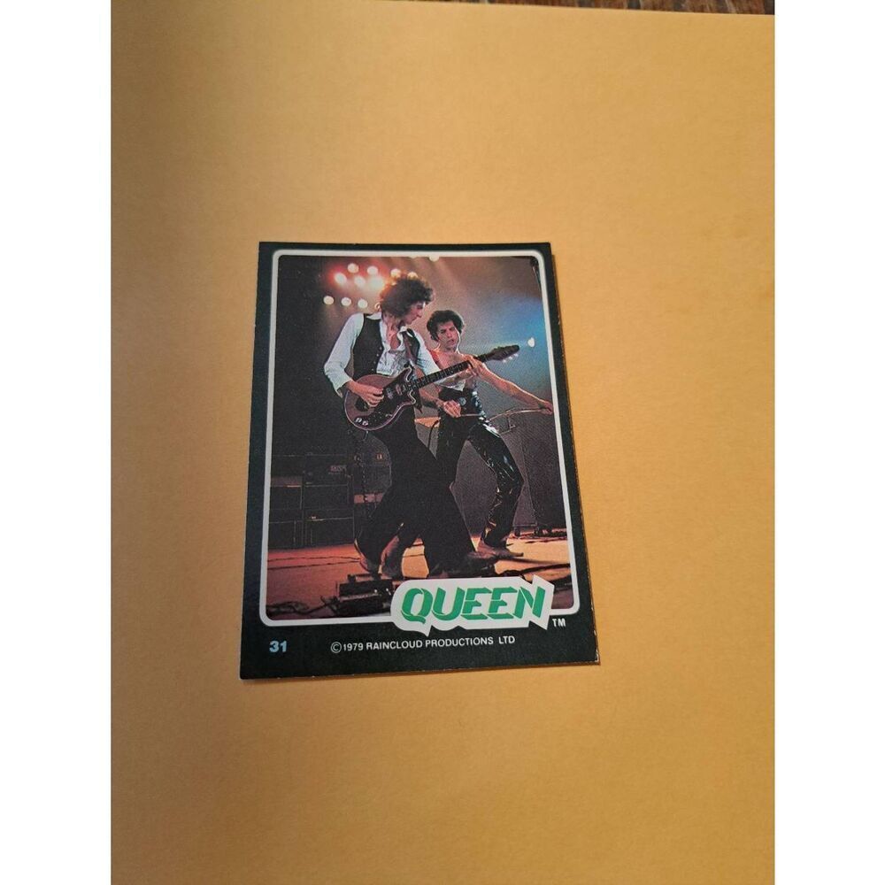 Vintage 1979 Raincloud Productions Queen Trading Card #31 Rock Band Memorabilia